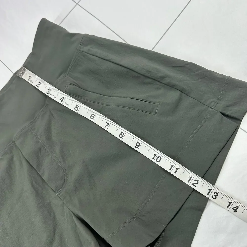 Athleta Shorts Womens 2 Green Trekkie North Ripstop Nylon Outdoor Trail Hiking